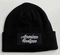 AH Script Black Beanie